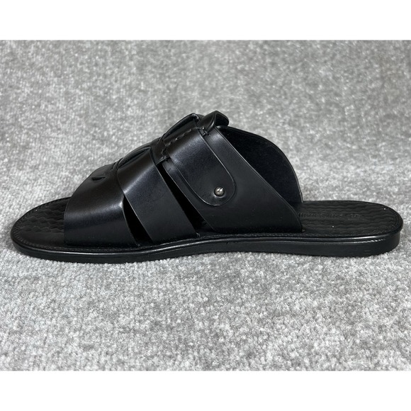 Stacy Adams Seaside Slip On Slide Sandals Mens Size 12 Black Shoes NIB 25005 - Picture 6 of 11